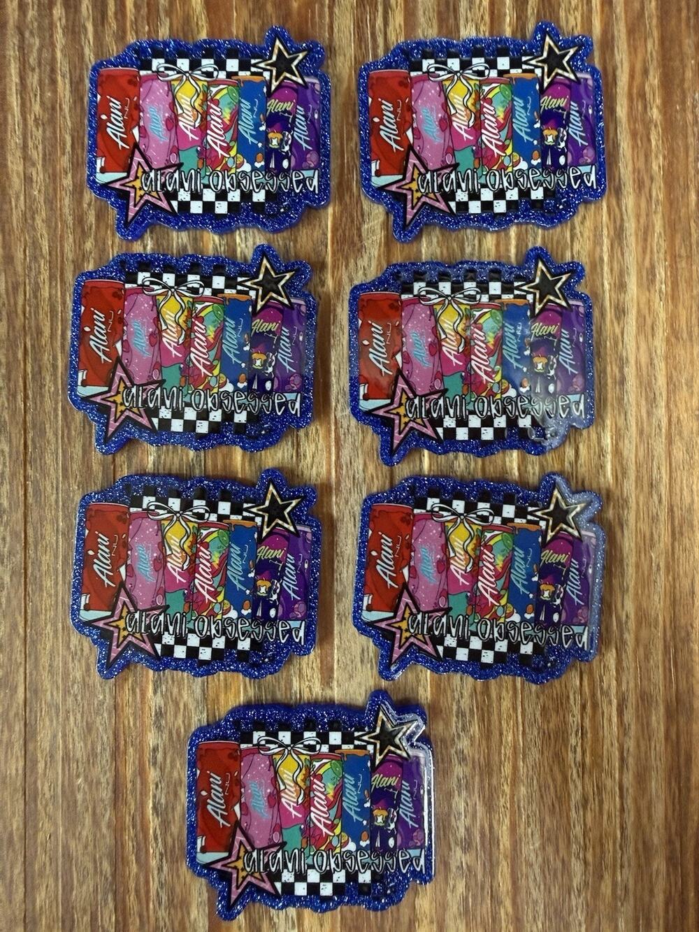7 Pc Alani Drinks Acrylic Flatbacks